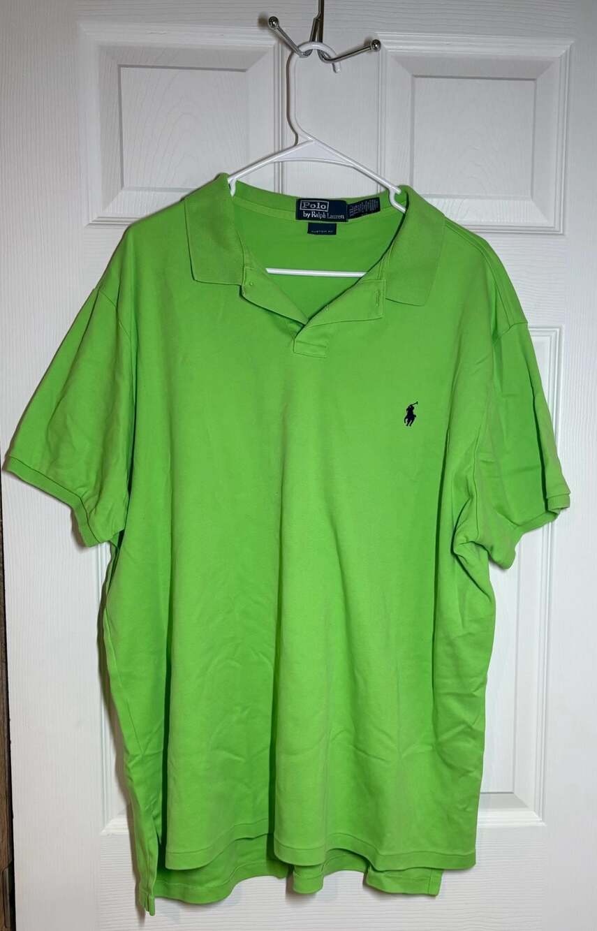 Polo by Ralph Lauren Men's Custom Fit Polo Shirt Lime Green XXL